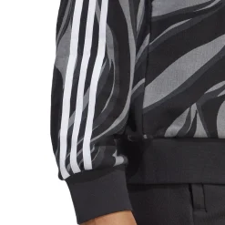 Abstract Allover Animal Print Sweatshirt Black