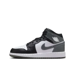 Air Jordan 1 Mid Black White Iron Grey