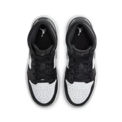 Air Jordan 1 Mid Black White Iron Grey