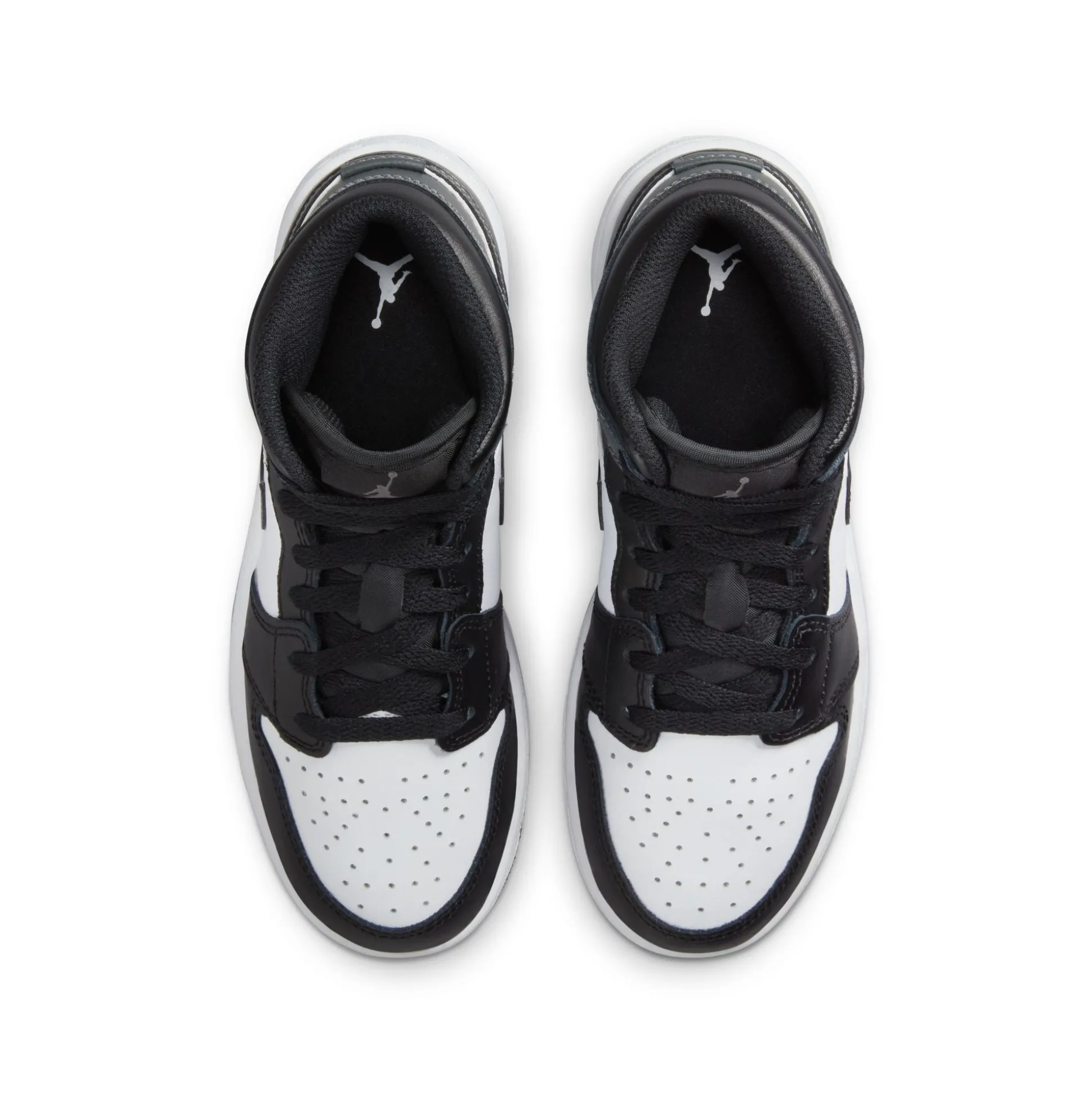 Air Jordan 1 Mid Black White Iron Grey