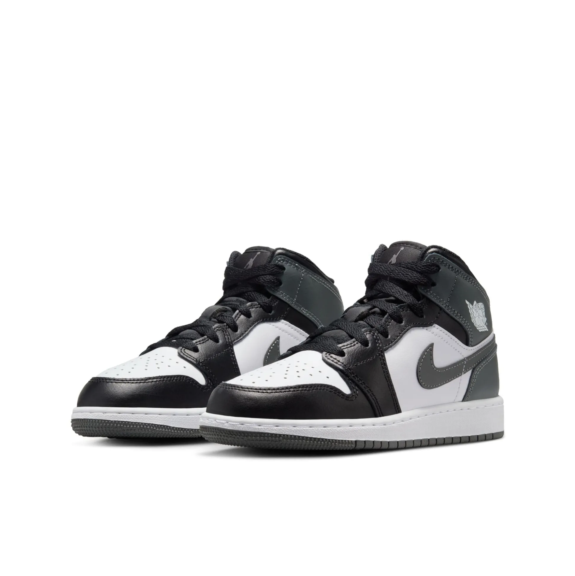 Air Jordan 1 Mid Black White Iron Grey