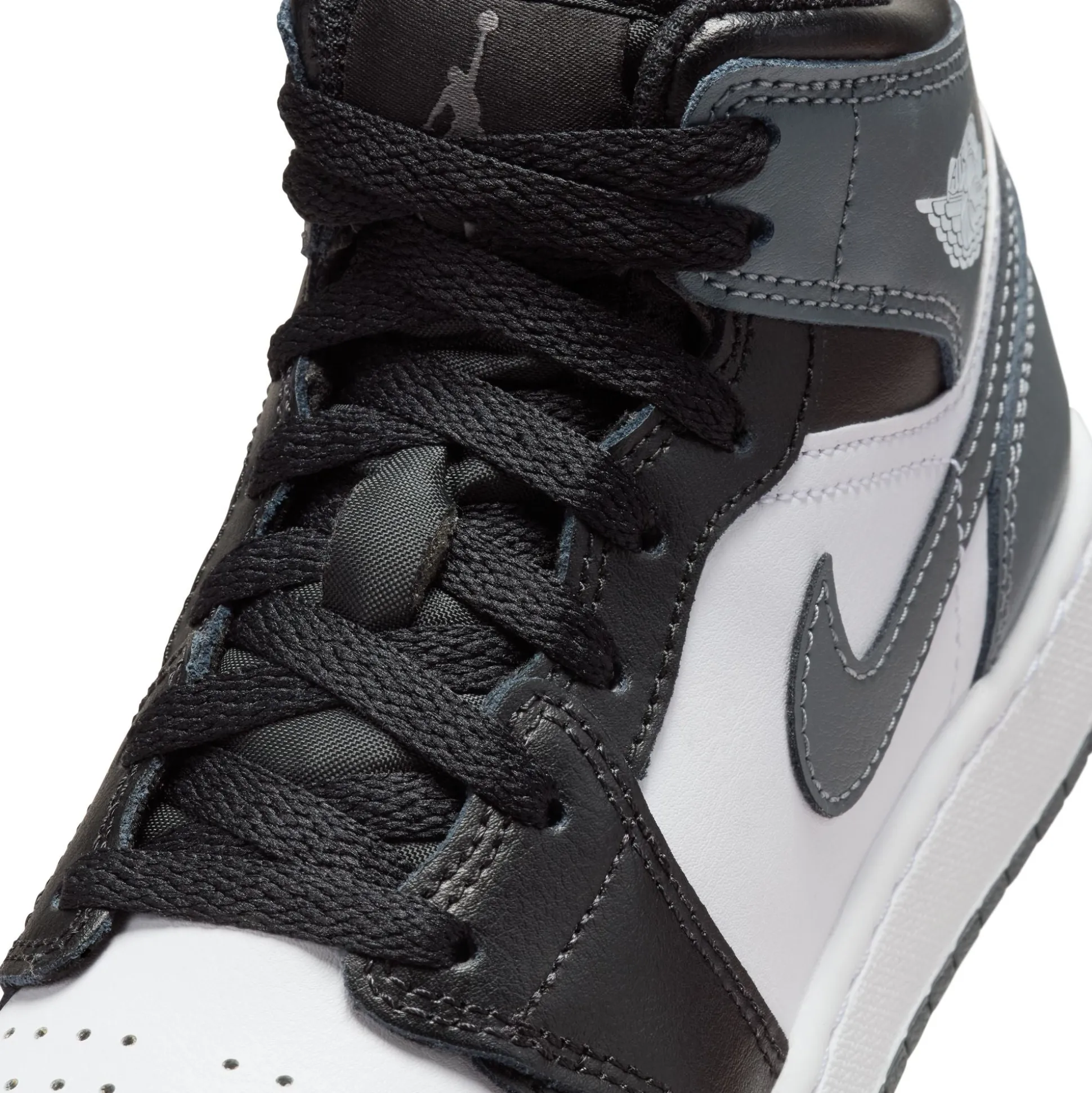 Air Jordan 1 Mid Black White Iron Grey
