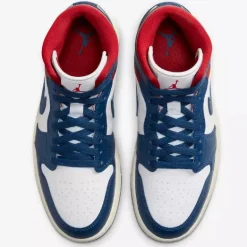 Air Jordan 1 Mid French Blue Gym Red