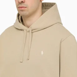 Beige cotton hoodie