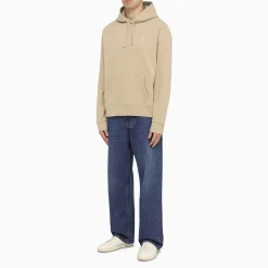 Beige cotton hoodie