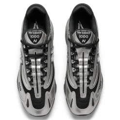 1000 Black Silver Metallic Shoes