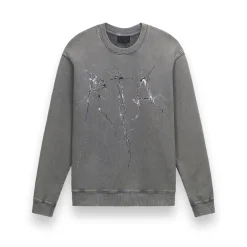 Charles Sweatshirt in Stone Cracked Logo