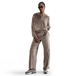 Chill Knit Loose Velour Full-Zip Hoodie