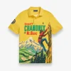 Classic Fit Mesh Graphic Polo Shirt