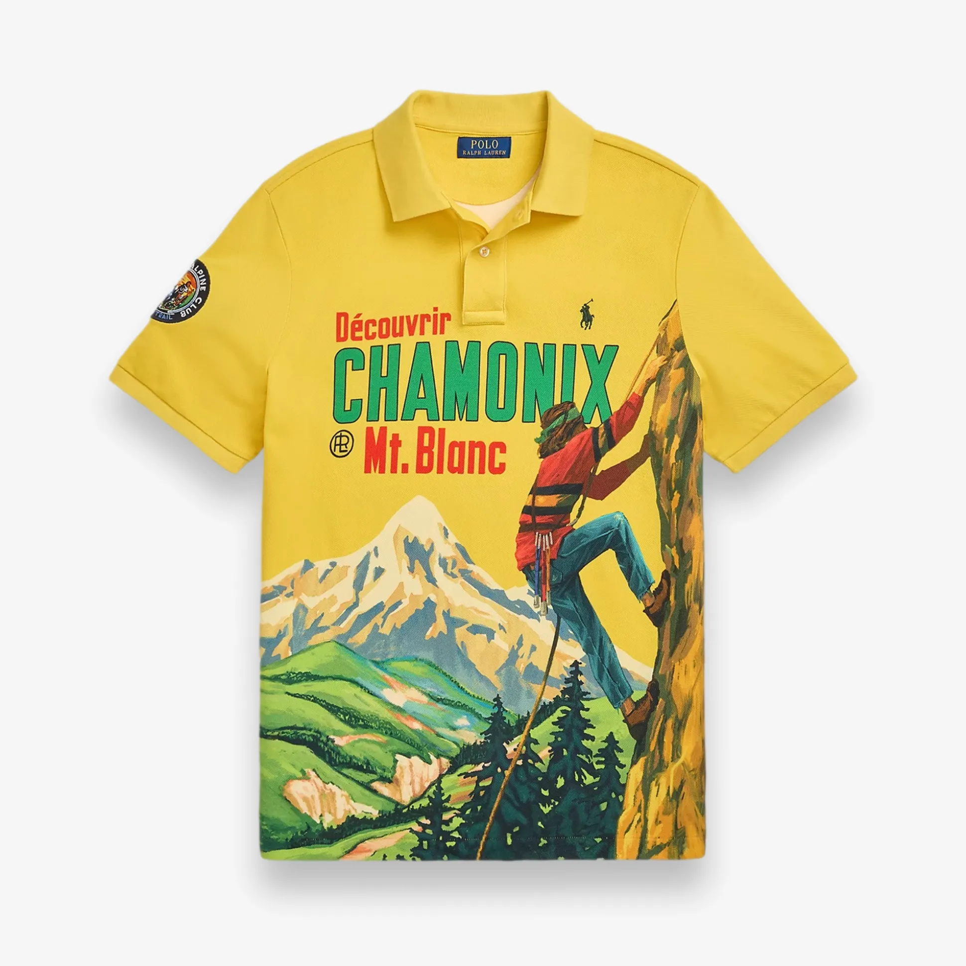 Classic Fit Mesh Graphic Polo Shirt