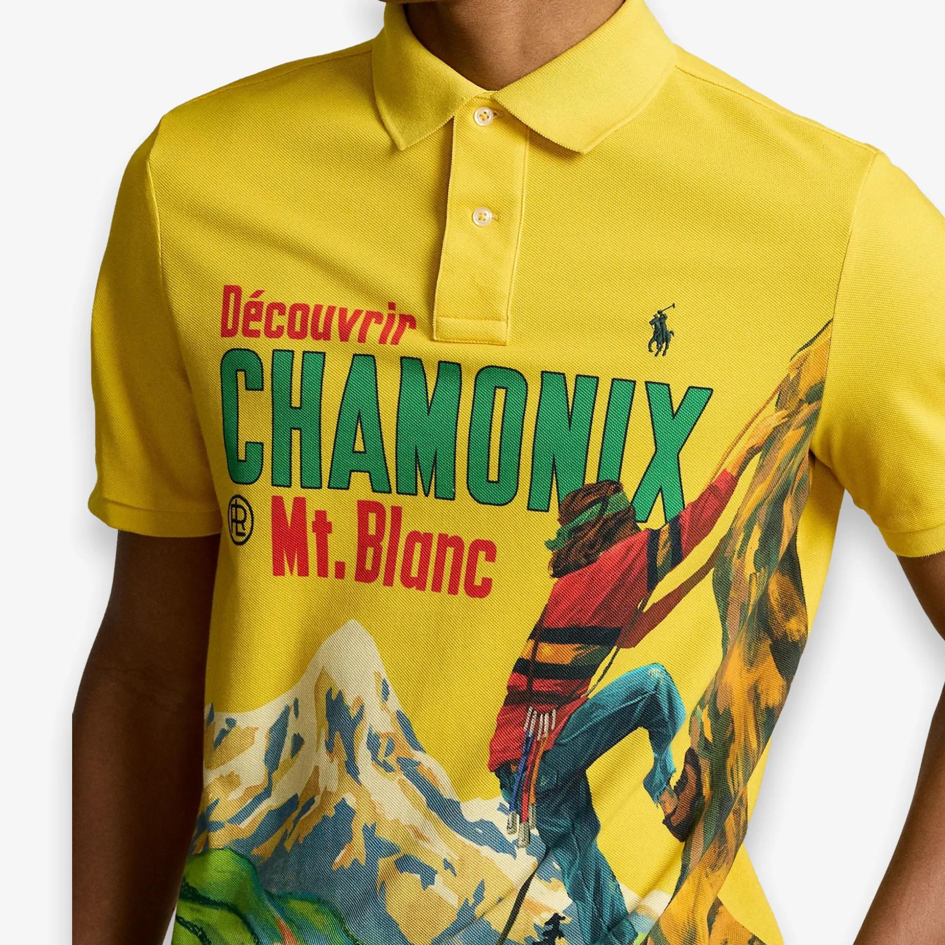 Classic Fit Mesh Graphic Polo Shirt