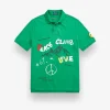 Classic Fit Peace Climb Love Polo Shirt