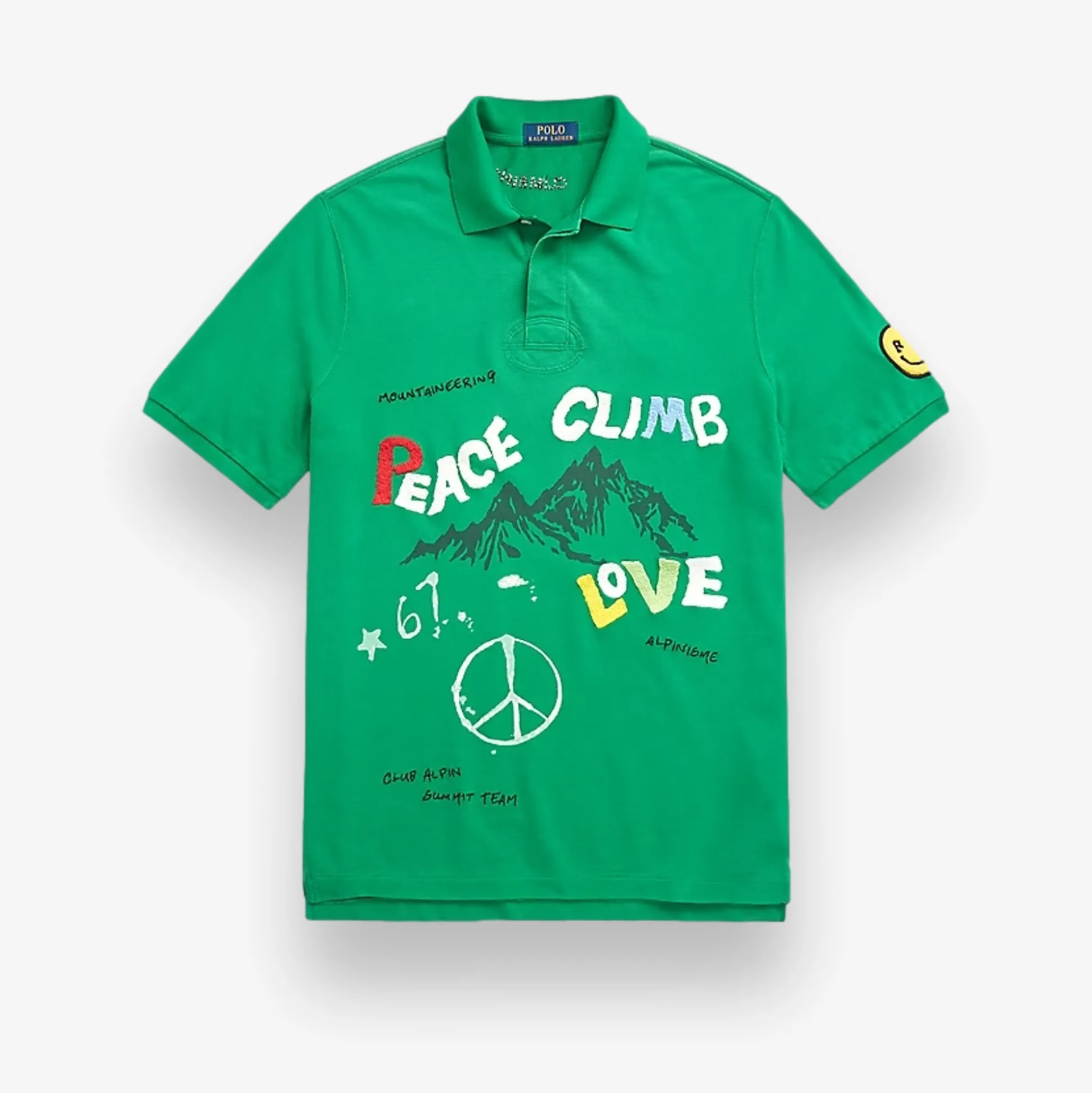 Classic Fit Peace Climb Love Polo Shirt
