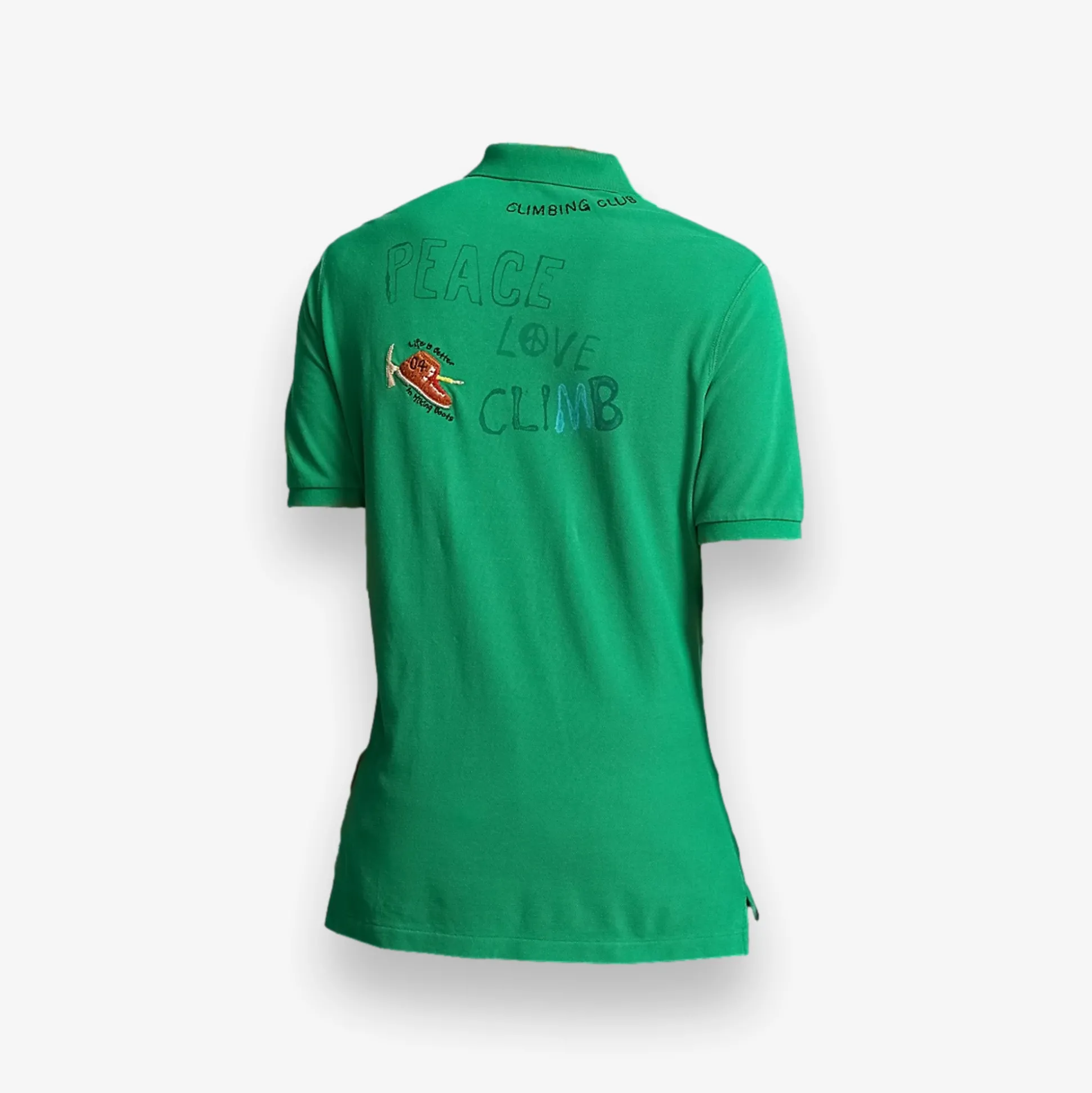 Classic Fit Peace Climb Love Polo Shirt