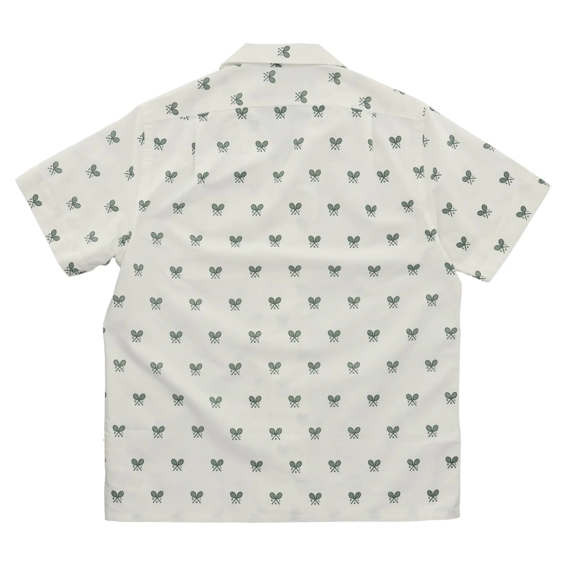 Classic Fit Racquet-Print Oxford Shirt White