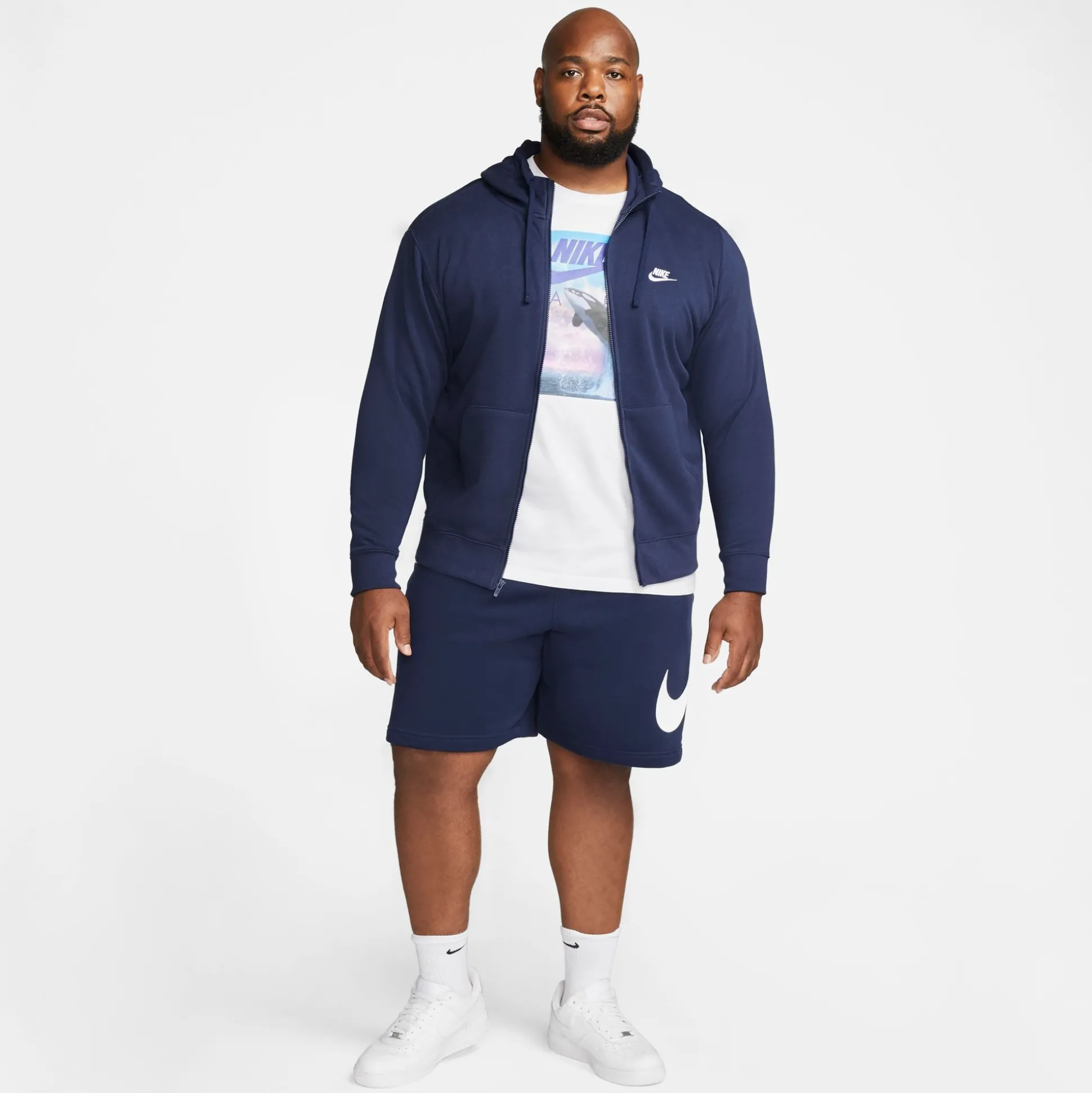 Club Fleece Blue Full Zip Hoodie