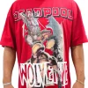 Deadpool x Wolverine - Generational Fury Oversized Red T-Shirt