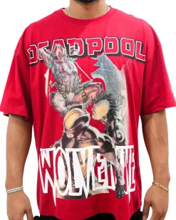 Deadpool x Wolverine - Generational Fury Oversized Red T-Shirt