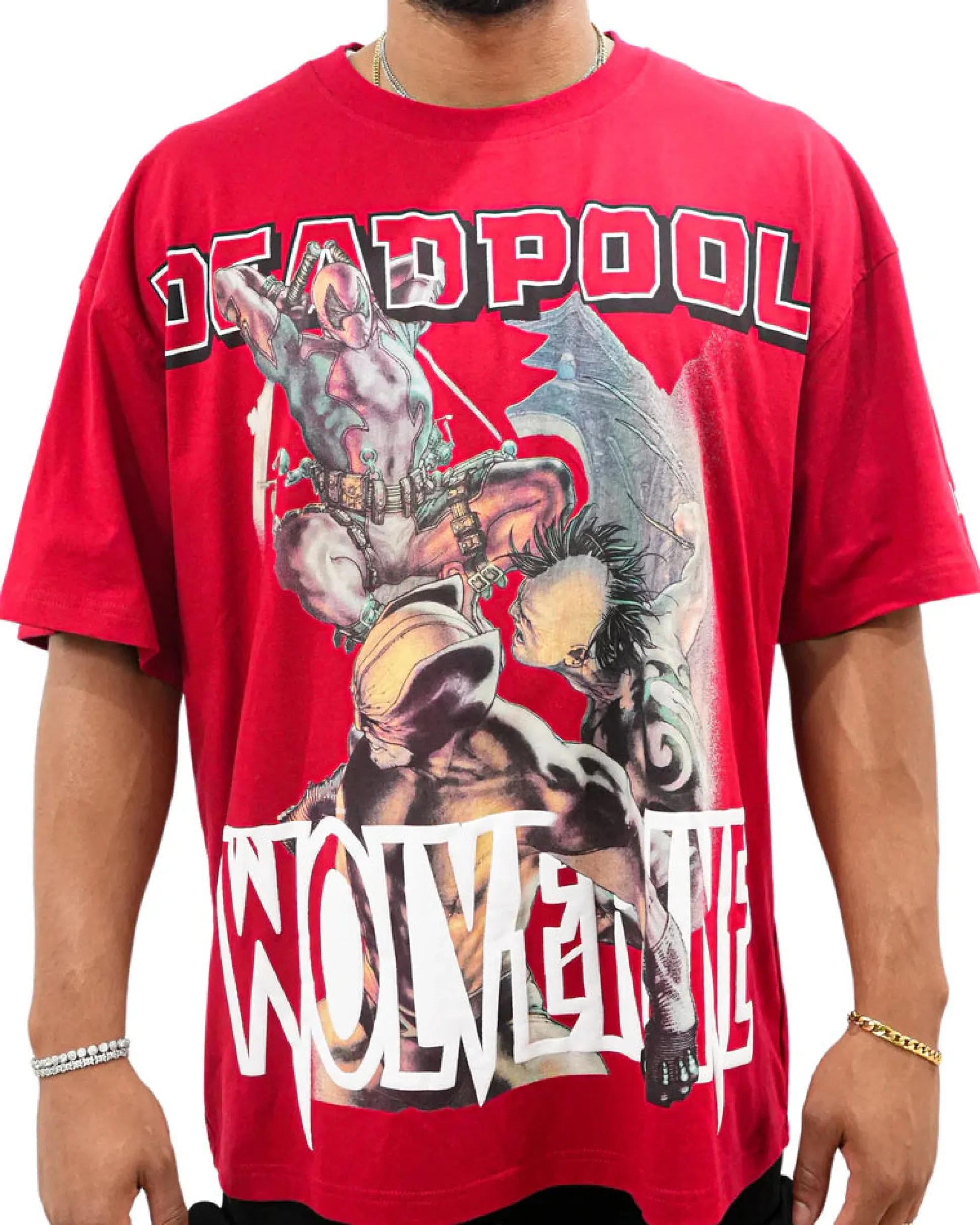 Deadpool x Wolverine - Generational Fury Oversized Red T-Shirt