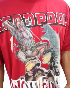 Deadpool x Wolverine - Generational Fury Oversized Red T-Shirt