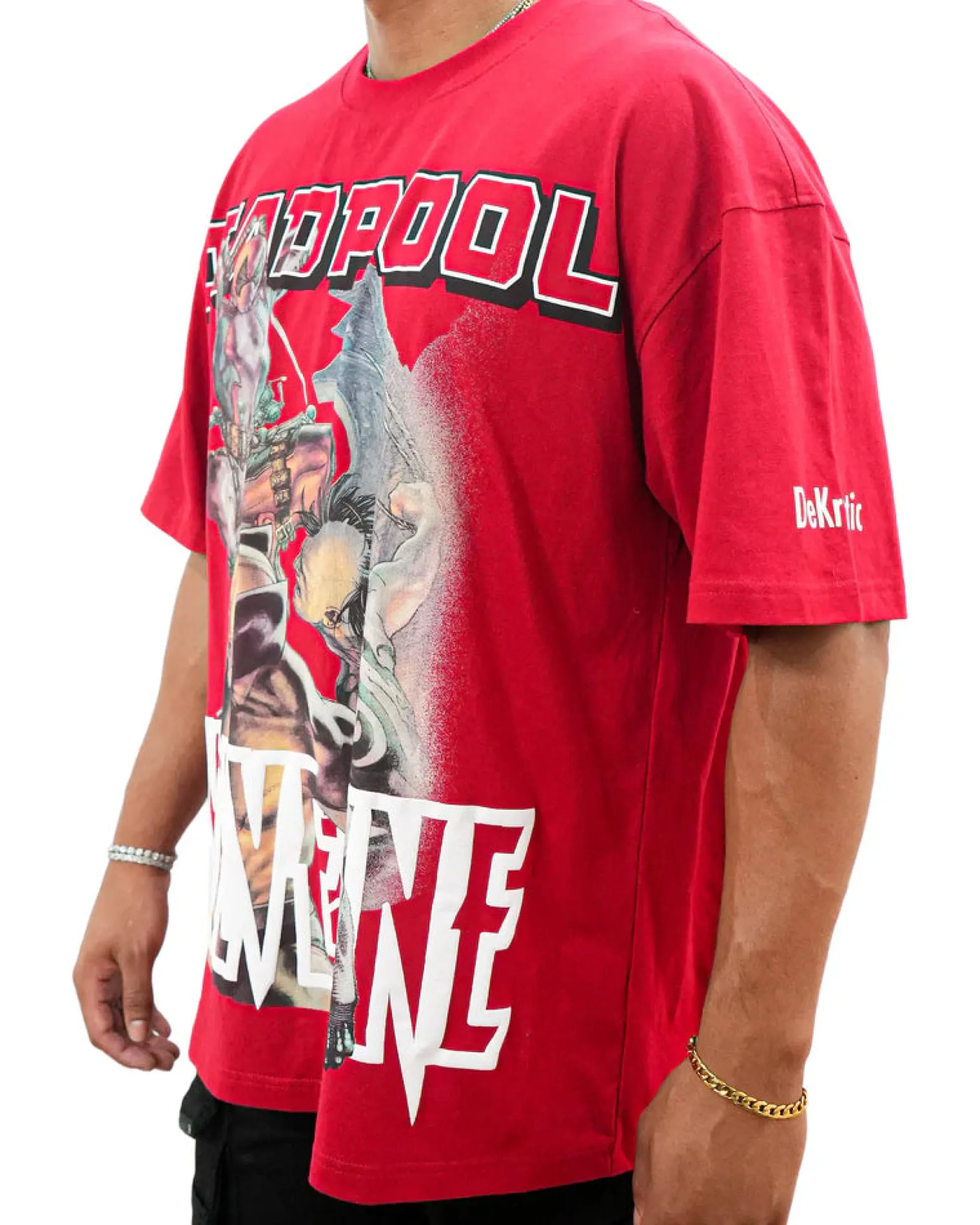 Deadpool x Wolverine - Generational Fury Oversized Red T-Shirt