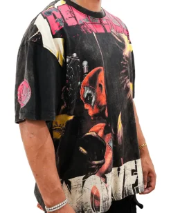 Deadpool x Wolverine - Regeneration Rivals Oversized Black T-Shirt