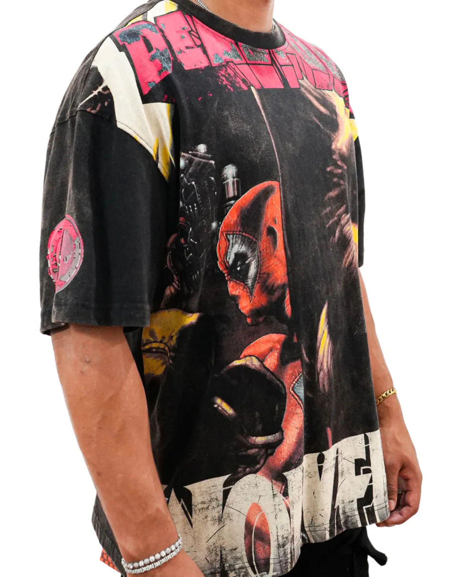 Deadpool x Wolverine - Regeneration Rivals Oversized Black T-Shirt