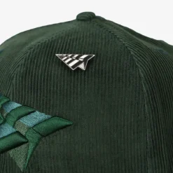 101292-DRKGRN-Men Corduroy Crown 9Fifty Snapback Hat