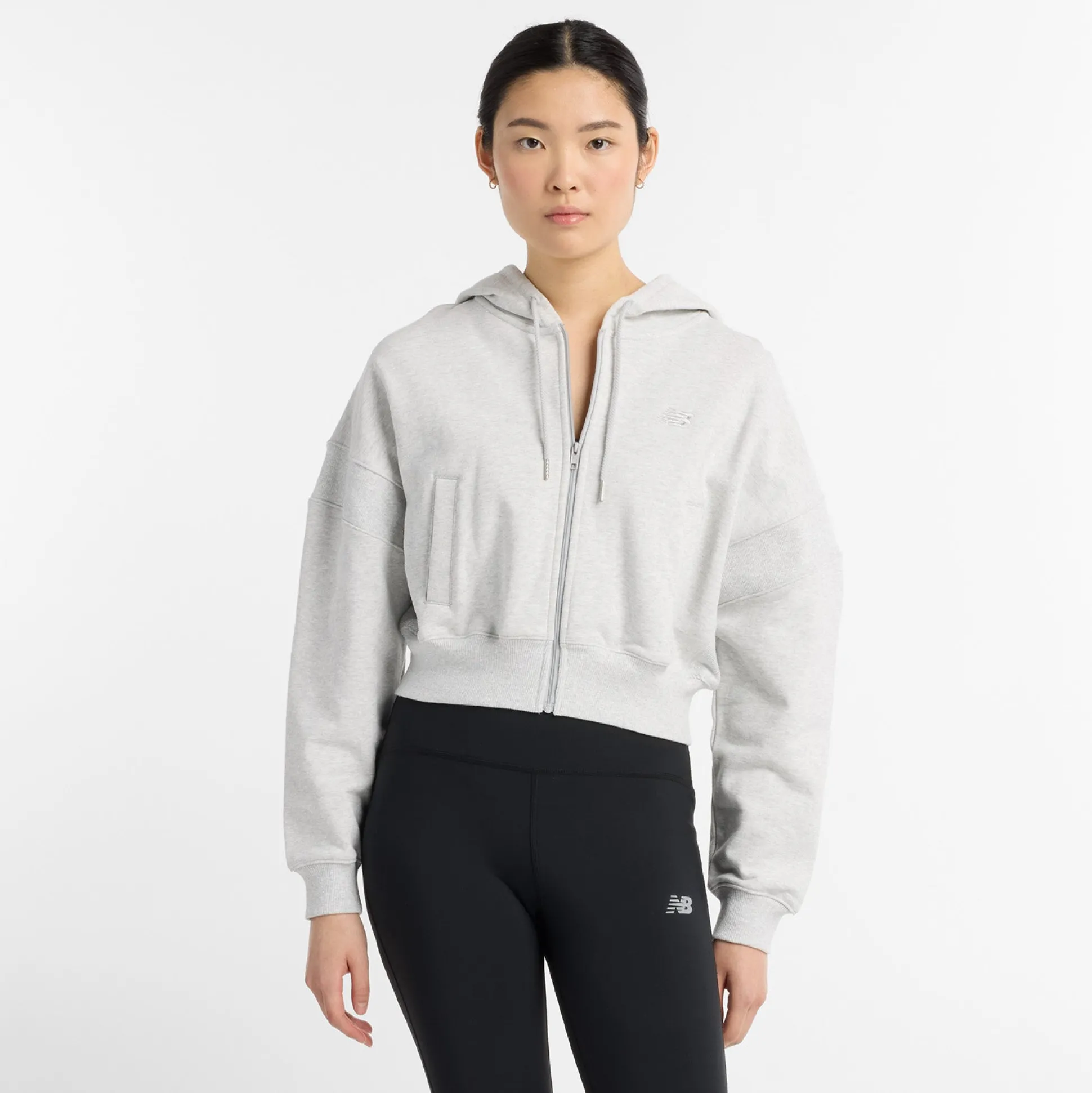 French Terry Full Zip Jacket Grey