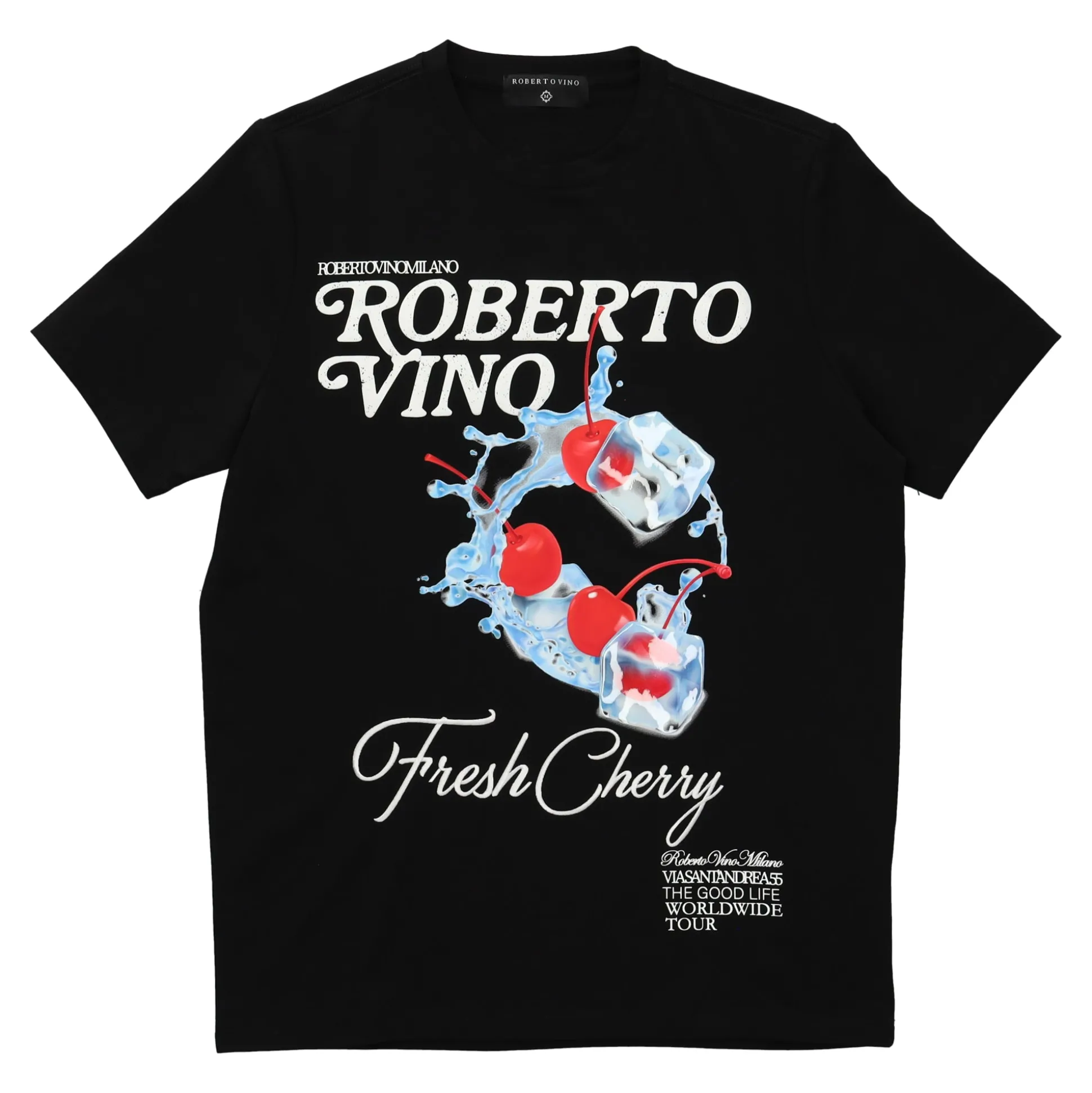 Fresh Cherry Tee Black