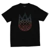 Gradient Logo Short Sleeve Crew Neck Tee Black