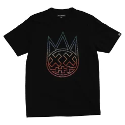 Gradient Logo Short Sleeve Crew Neck Tee Black