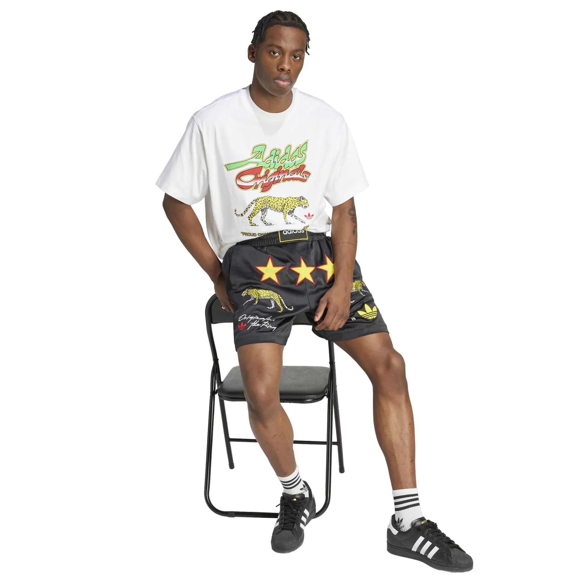 Graphic Box Shorts Black