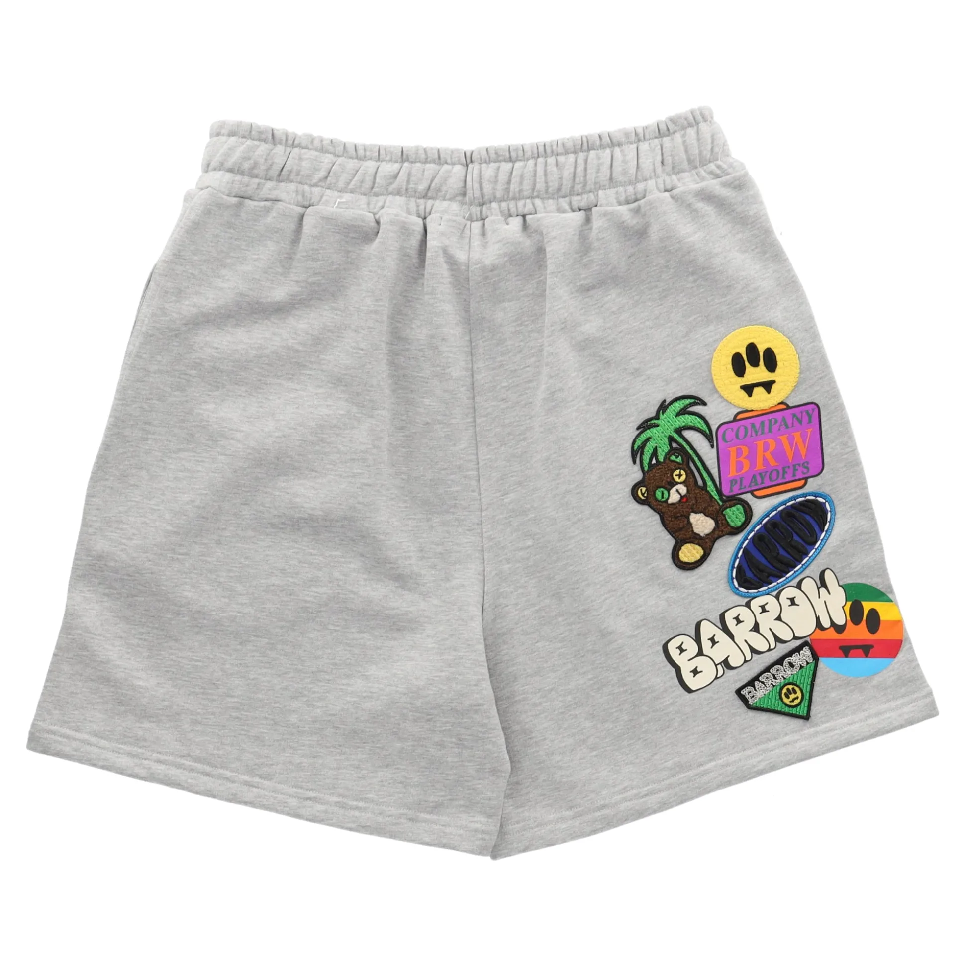 Gray Bermuda Patchwork Shorts
