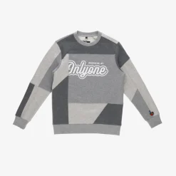 Grey Patchwork Crewneck