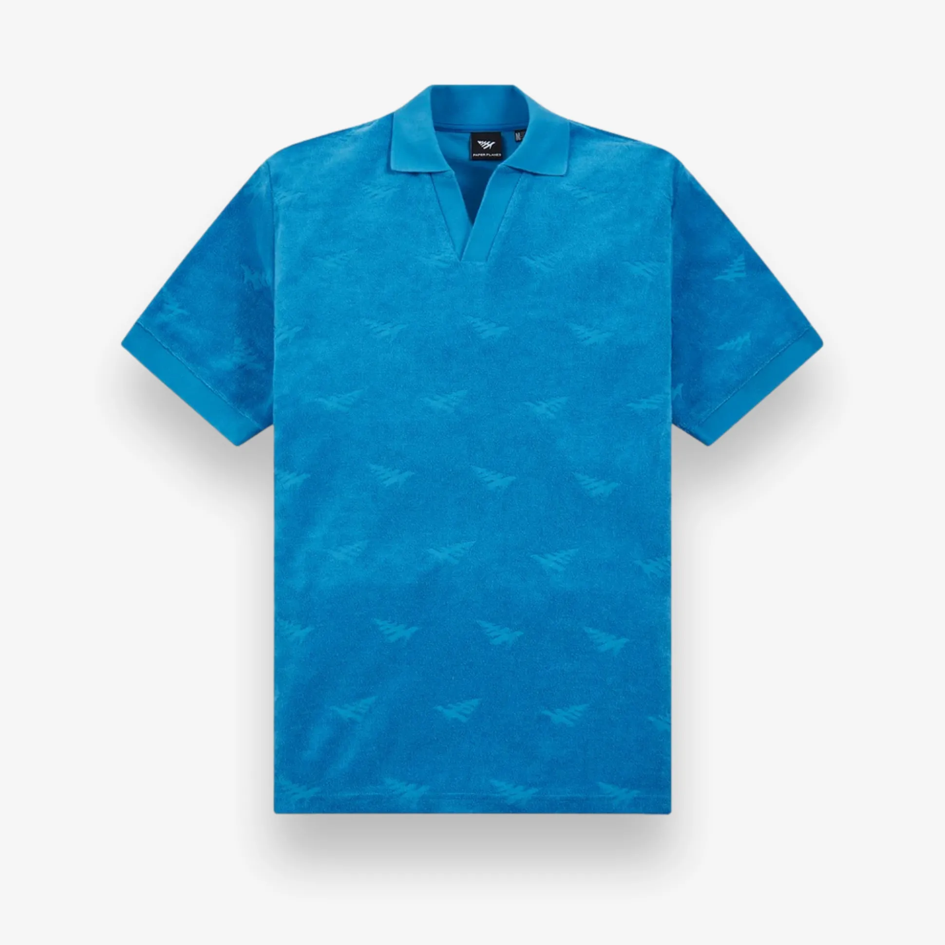 Jacquard Terry Johnny Collar Polo Tee