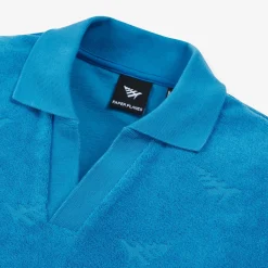 Jacquard Terry Johnny Collar Polo Tee