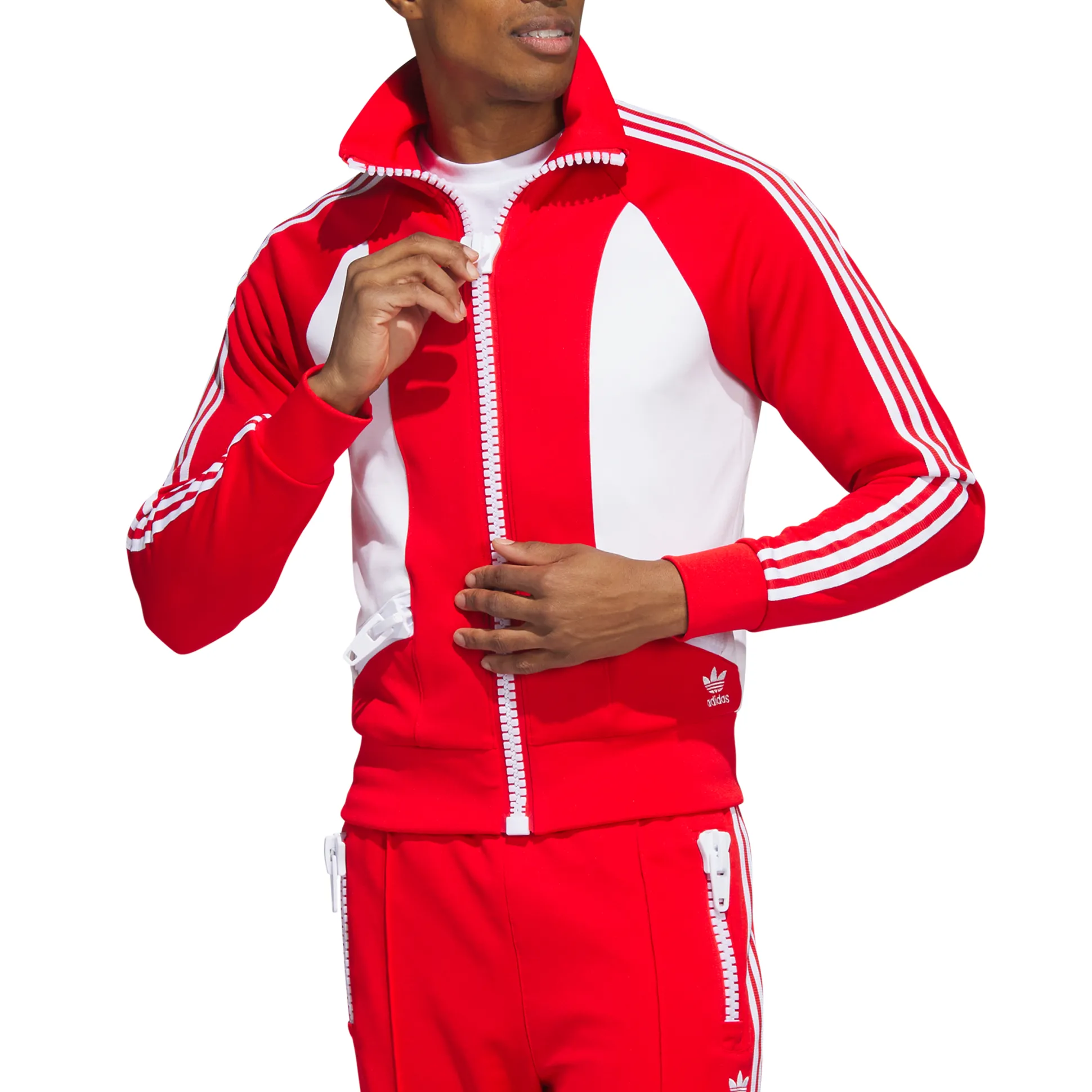 Jeremy Scott Big Zip Jacket Red White