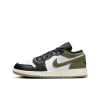 Jordan 1 Low Black Toe Medium Olive GS