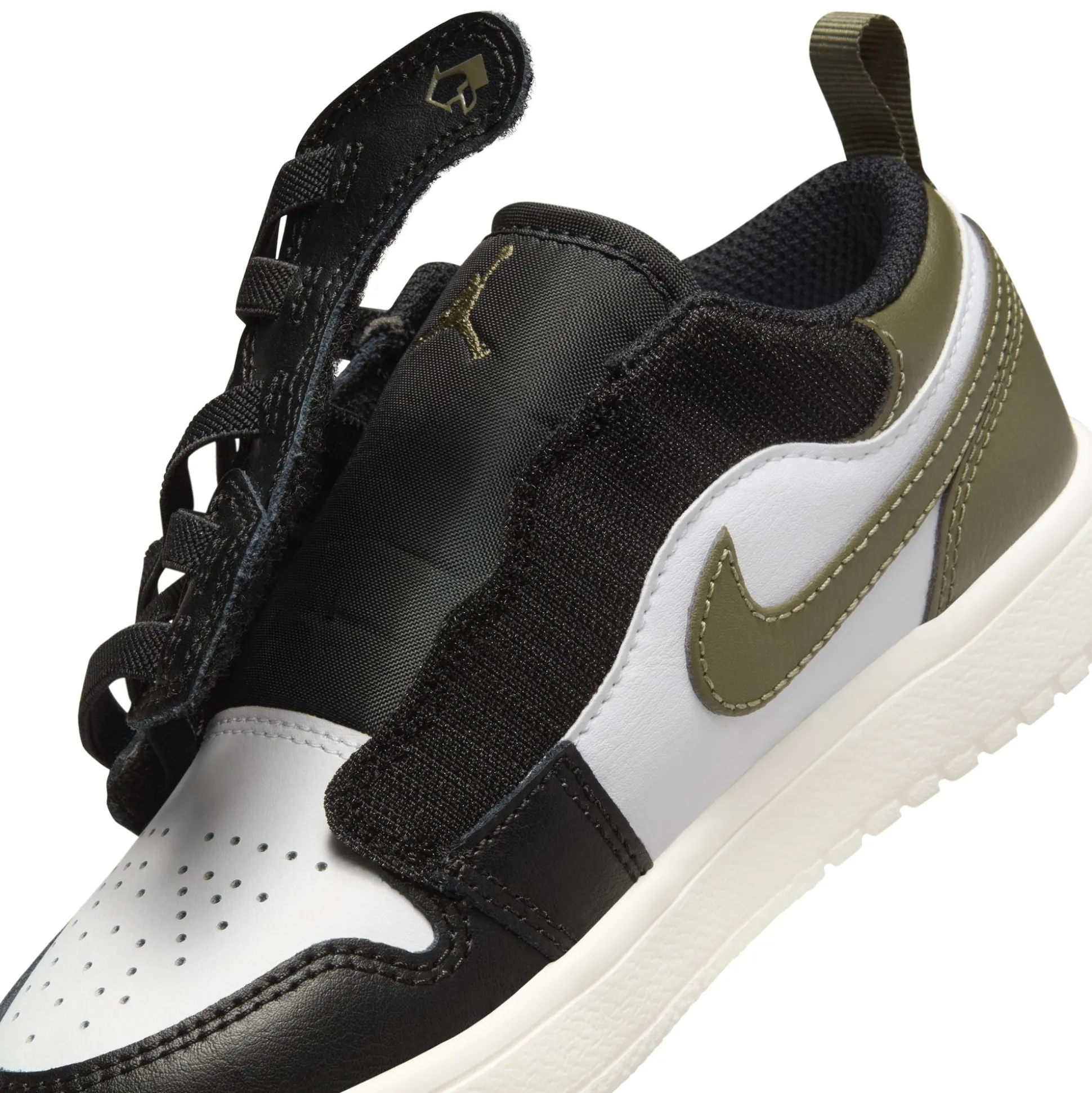 Jordan 1 Low Black Toe Medium Olive PS