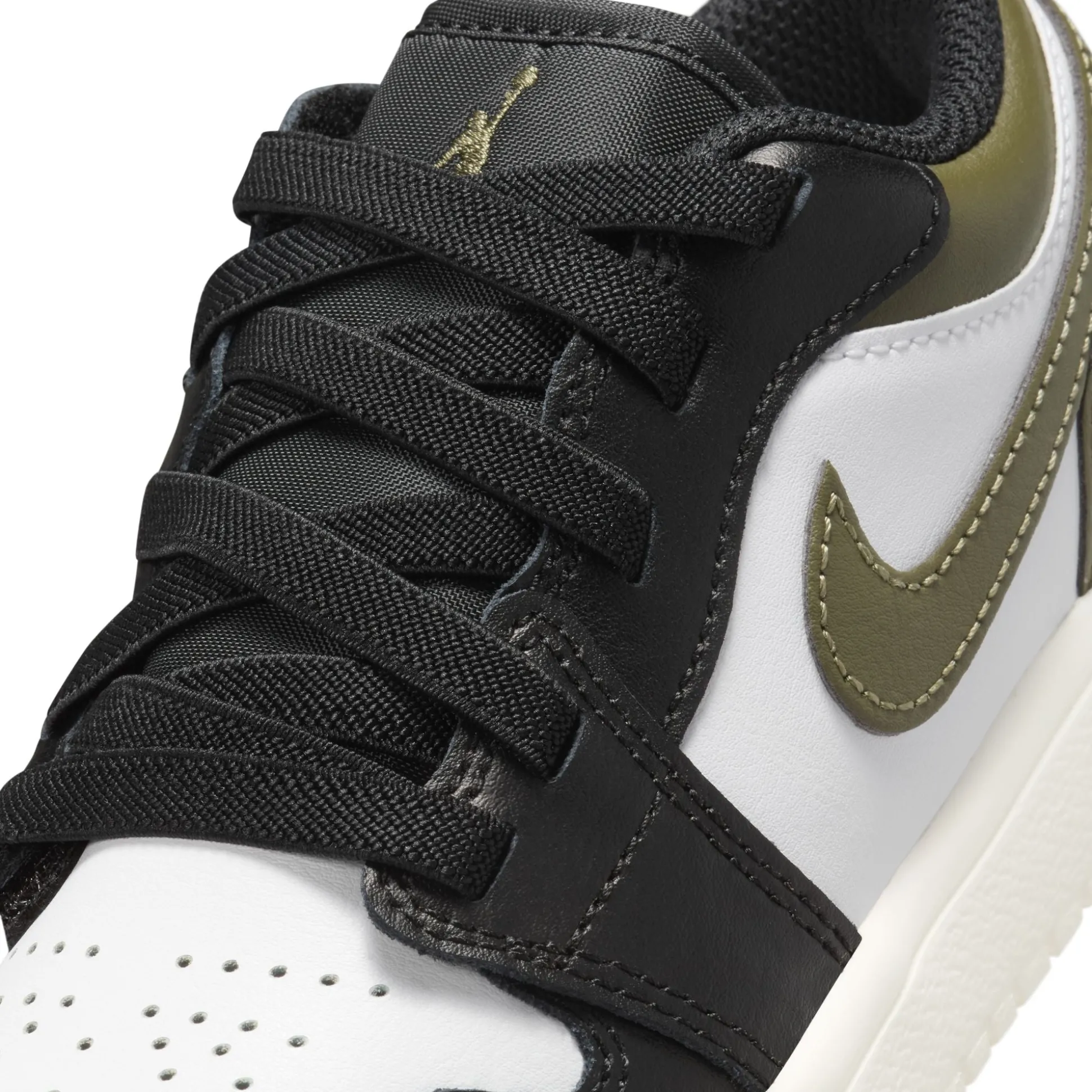 Jordan 1 Low Black Toe Medium Olive PS