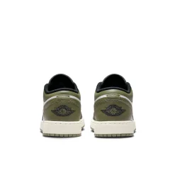 Jordan 1 Low Black Toe Medium Olive GS