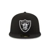 Las Vegas Raiders Black & White 59Fifty Fitted Hat