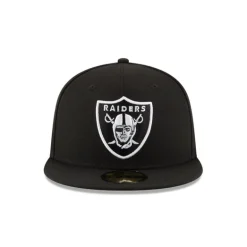 Las Vegas Raiders Black & White 59Fifty Fitted Hat