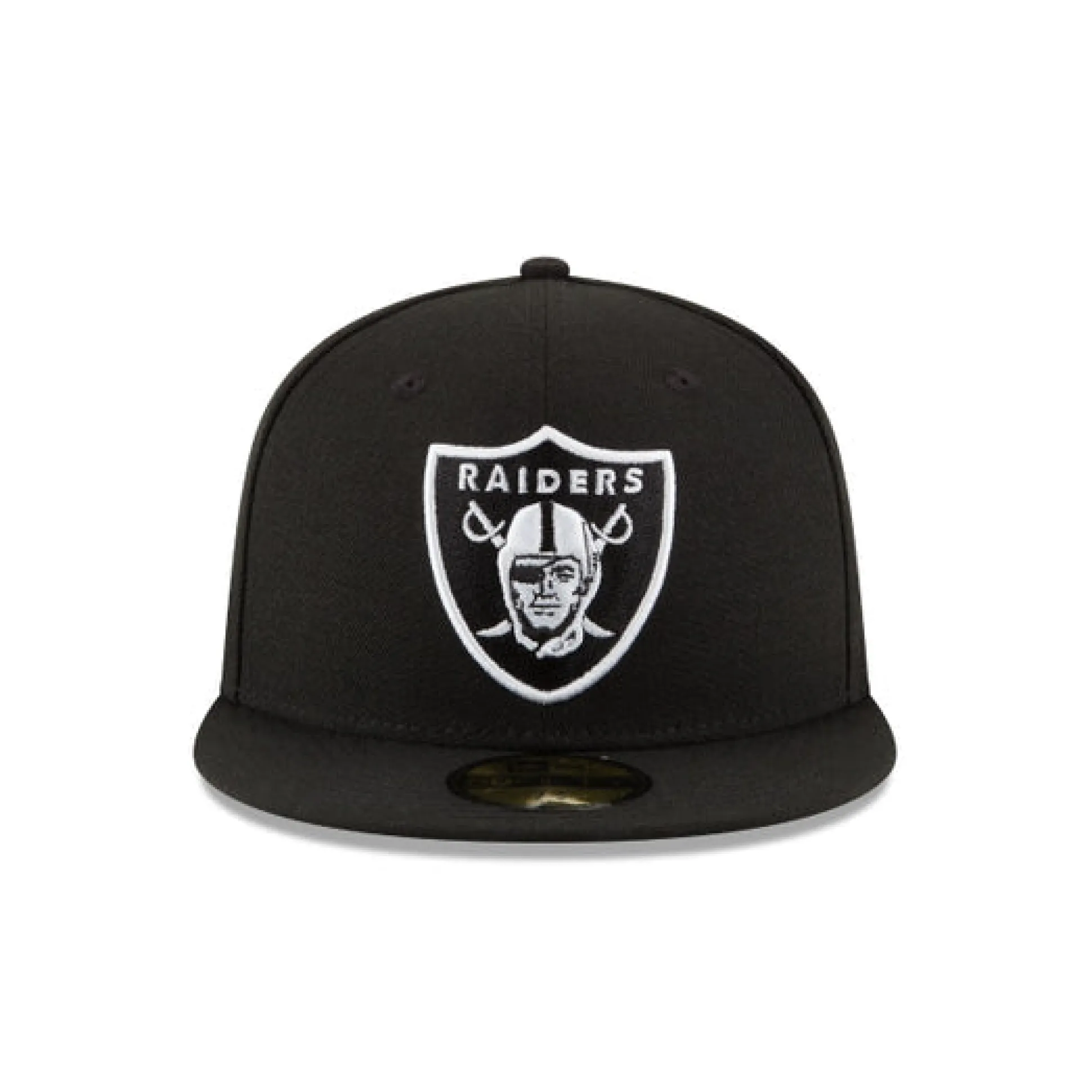 Las Vegas Raiders Black & White 59Fifty Fitted Hat