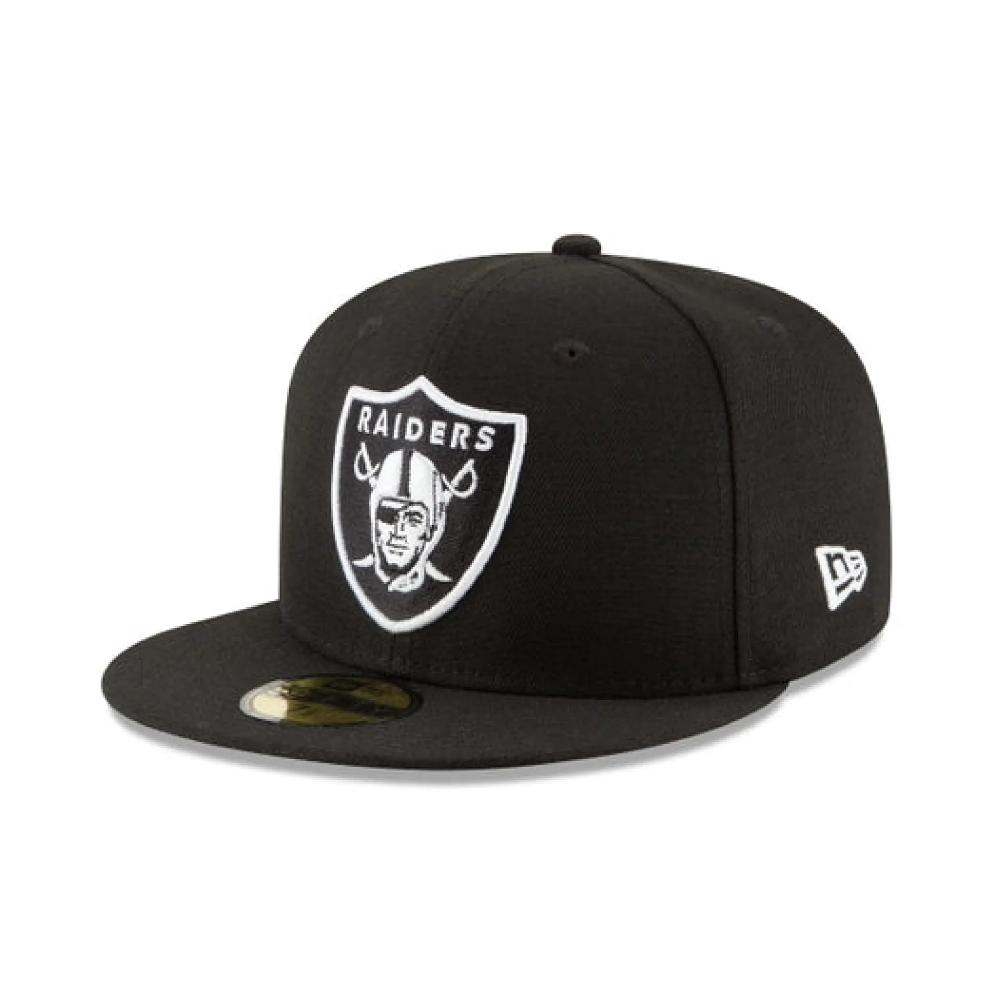 Las Vegas Raiders Black & White 59Fifty Fitted Hat