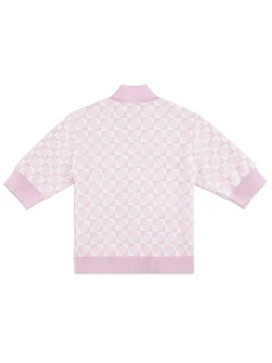 Leila Short Sleeve Track Jacket- Pale Mauve