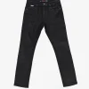 Manhattan Black Coated Waxed Look Jean