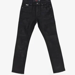 Manhattan Black Coated Waxed Look Jean