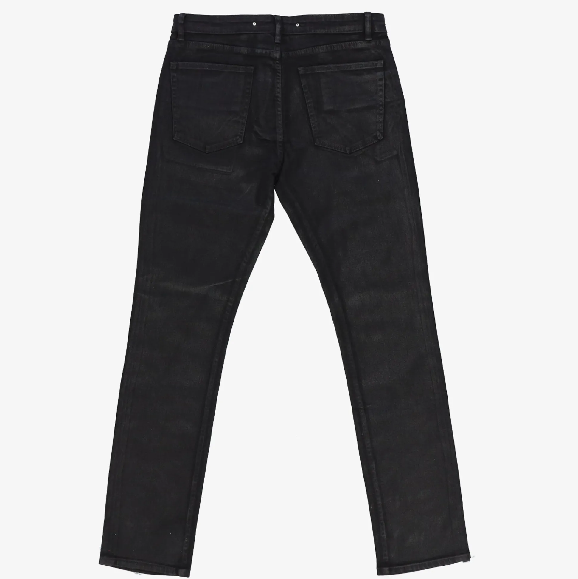 Manhattan Black Coated Waxed Look Jean